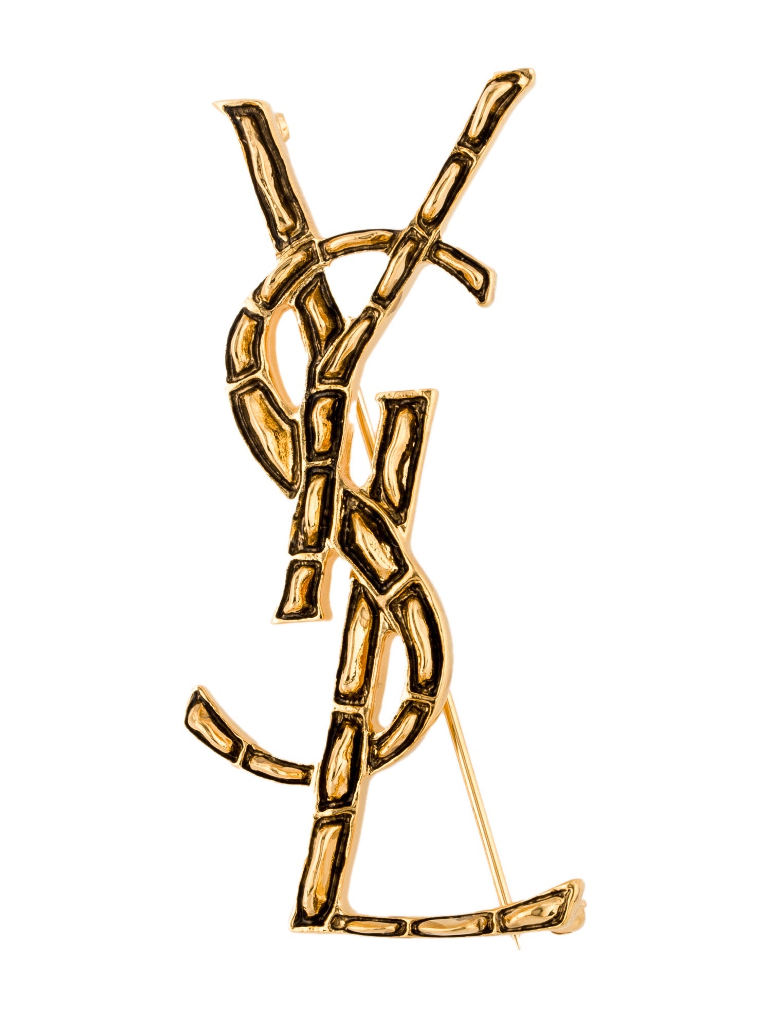 Saint Laurent Cassandre Crocodile Brooch