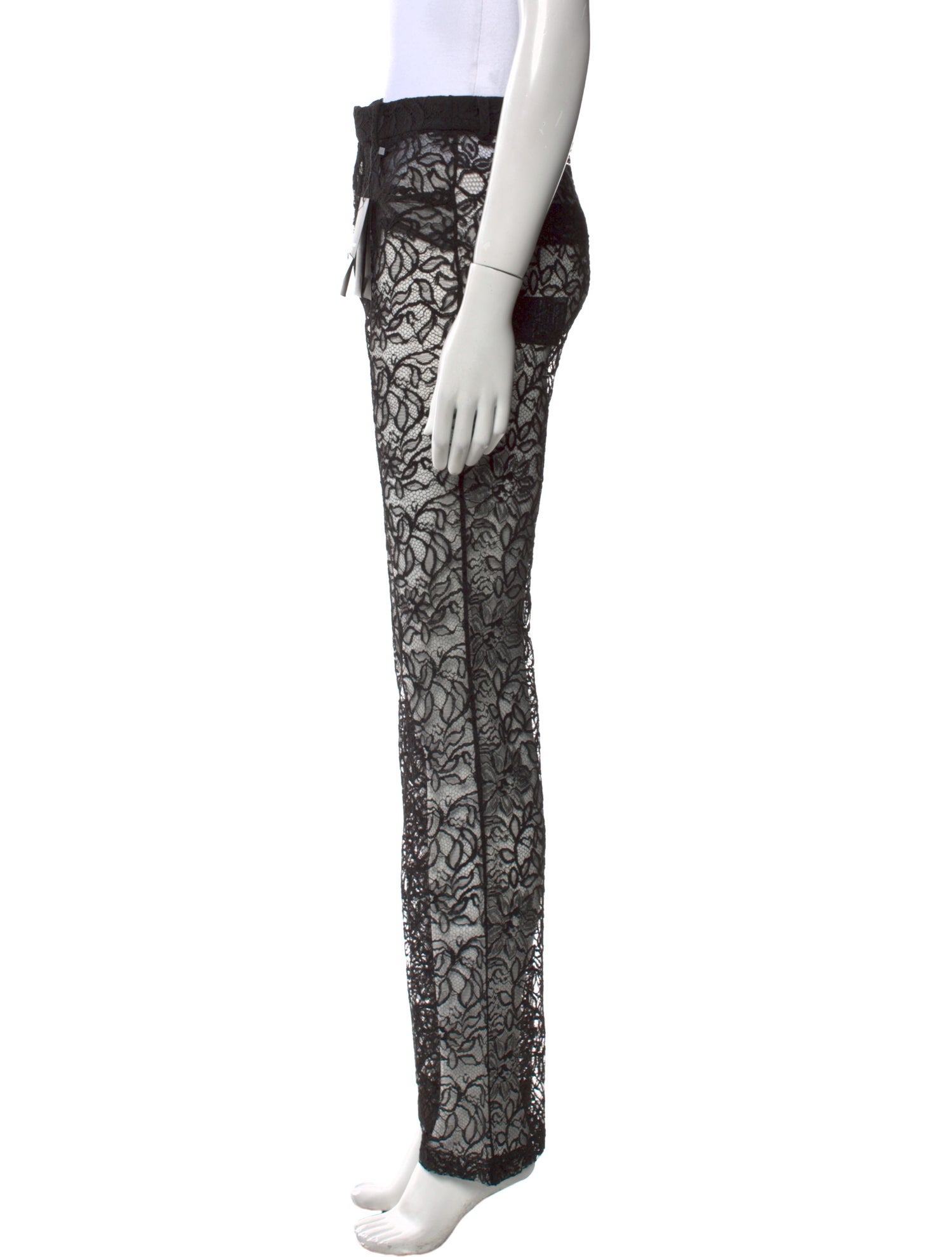 Saint Laurent Lace Wide Leg Pants