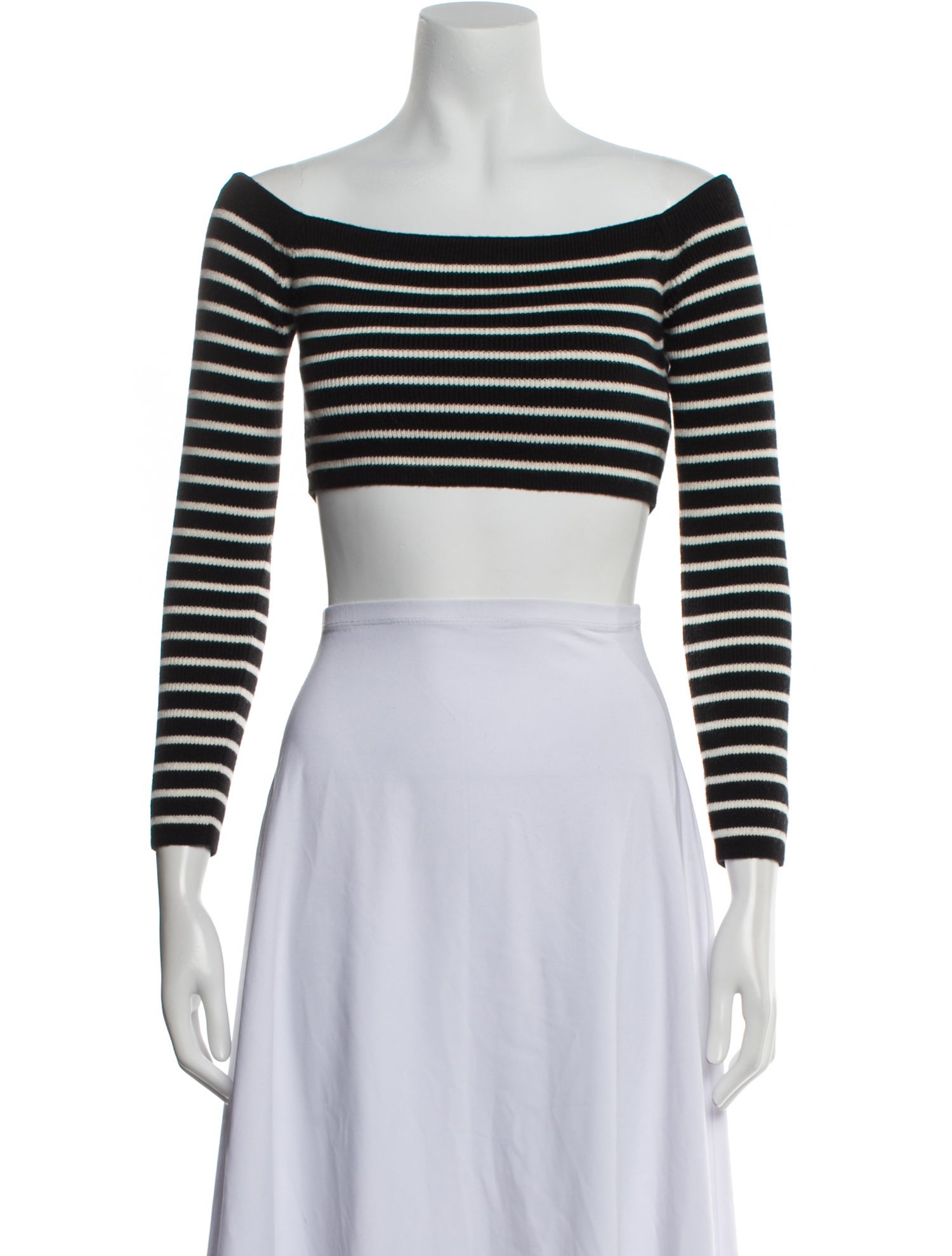 Saint Laurent Wool Striped Crop Top