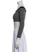 Saint Laurent Wool Striped Crop Top