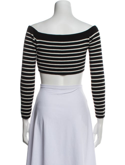 Saint Laurent Wool Striped Crop Top
