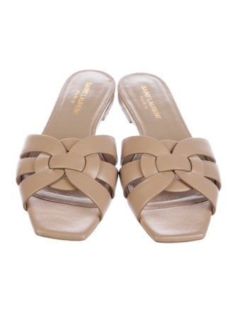 Saint Laurent Leather Slides