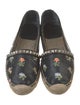 Saint Laurent Leather Floral Print Espadrilles