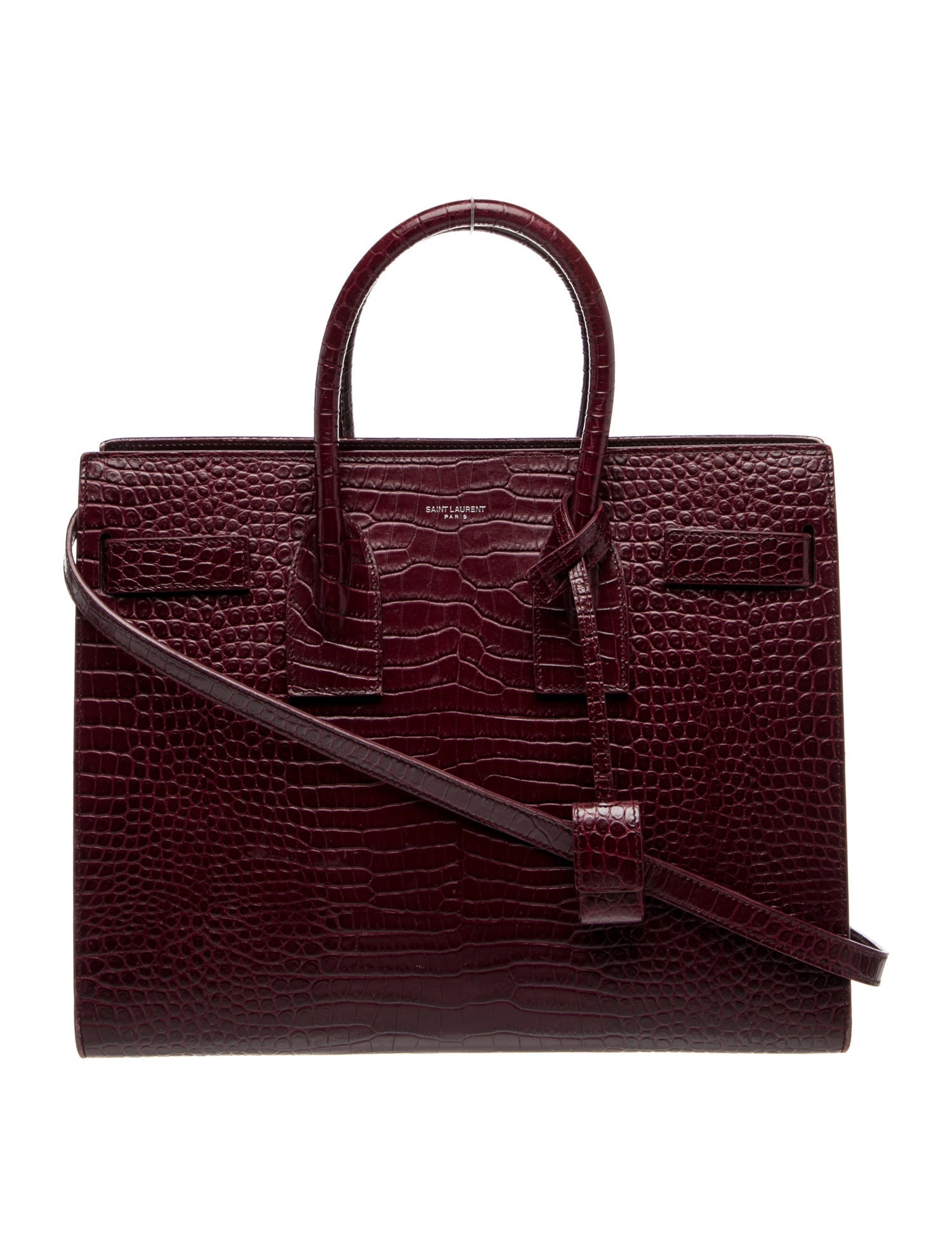 Saint Laurent Embossed Leather Sac De Jour Small