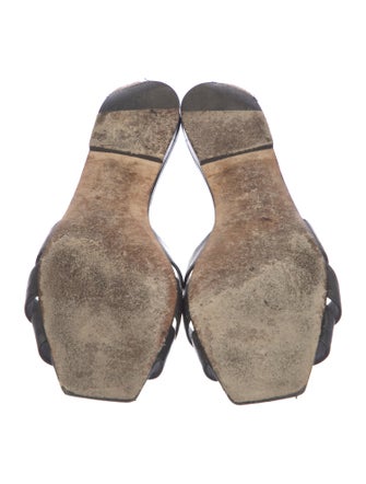 Saint Laurent Leather Slides