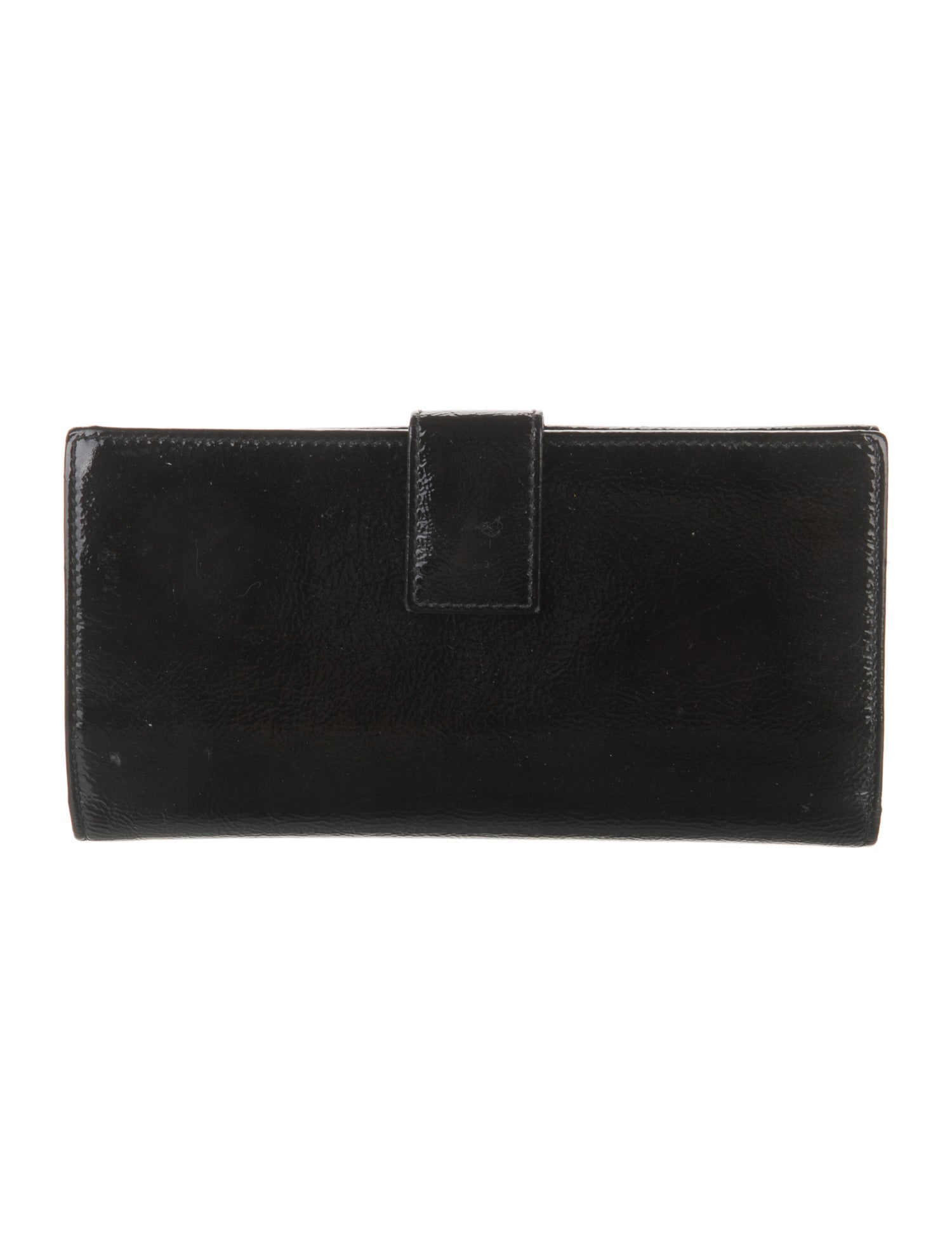 Yves Saint Laurent Patent Leather Continental Wallet