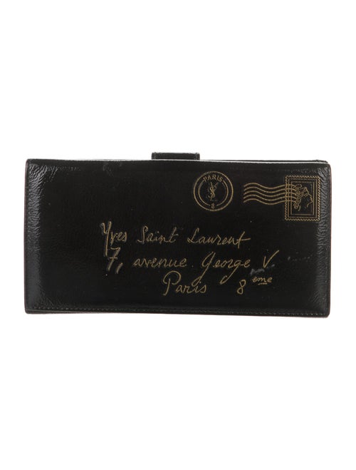 Yves Saint Laurent Patent Leather Continental Wallet
