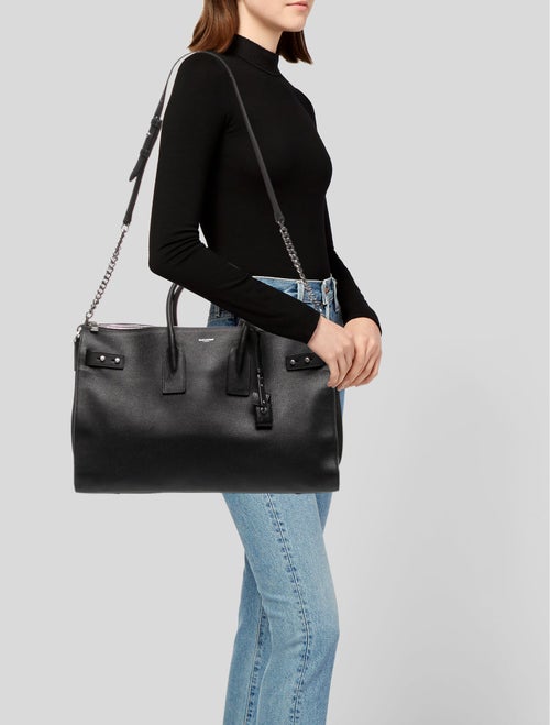 Saint Laurent Leather Sac De Jour