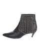 Saint Laurent Leather Studded Accents Sock Boots