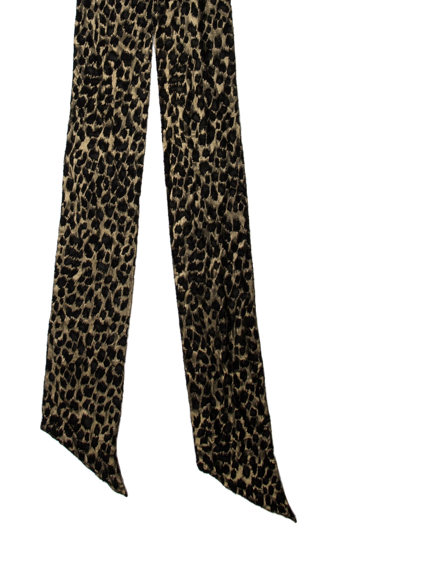 Saint Laurent Silk Animal Print Scarf