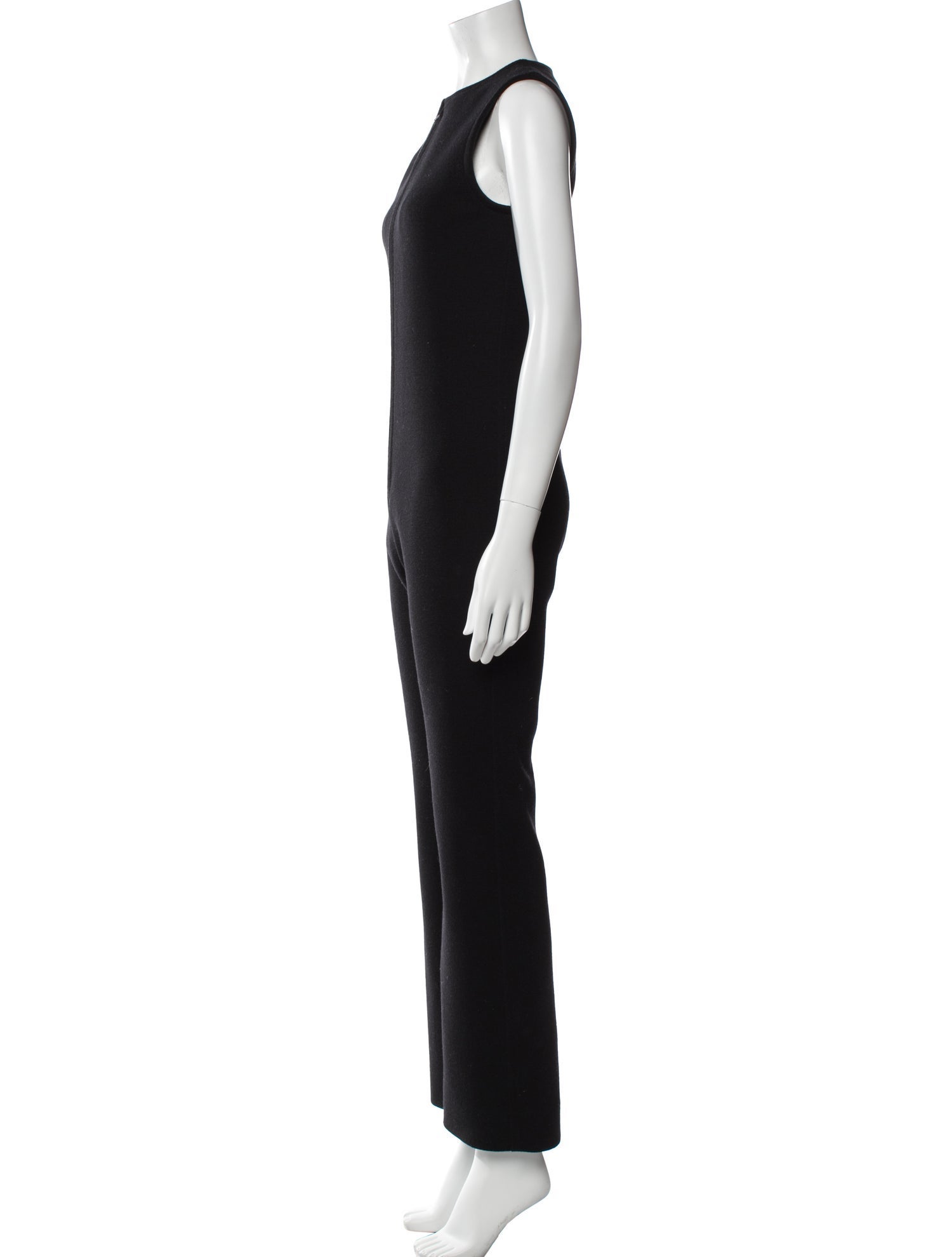 Saint Laurent Silk Crew Neck Jumpsuit
