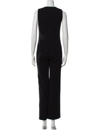 Saint Laurent Silk Crew Neck Jumpsuit