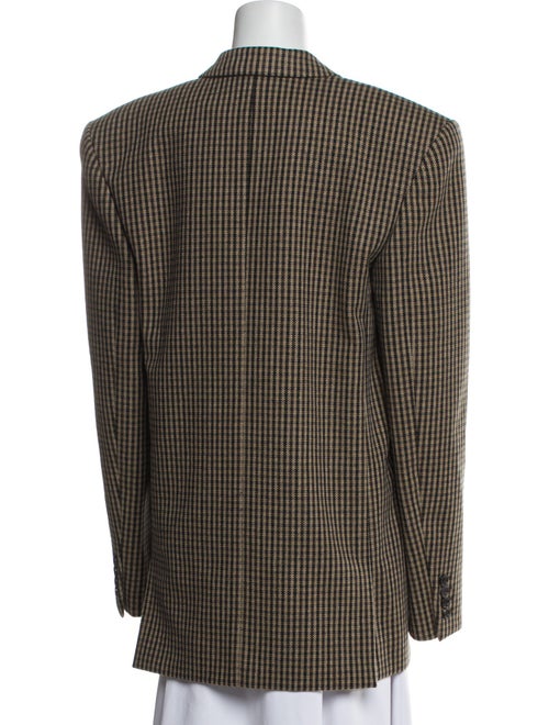 Saint Laurent Wool Plaid Print Blazer