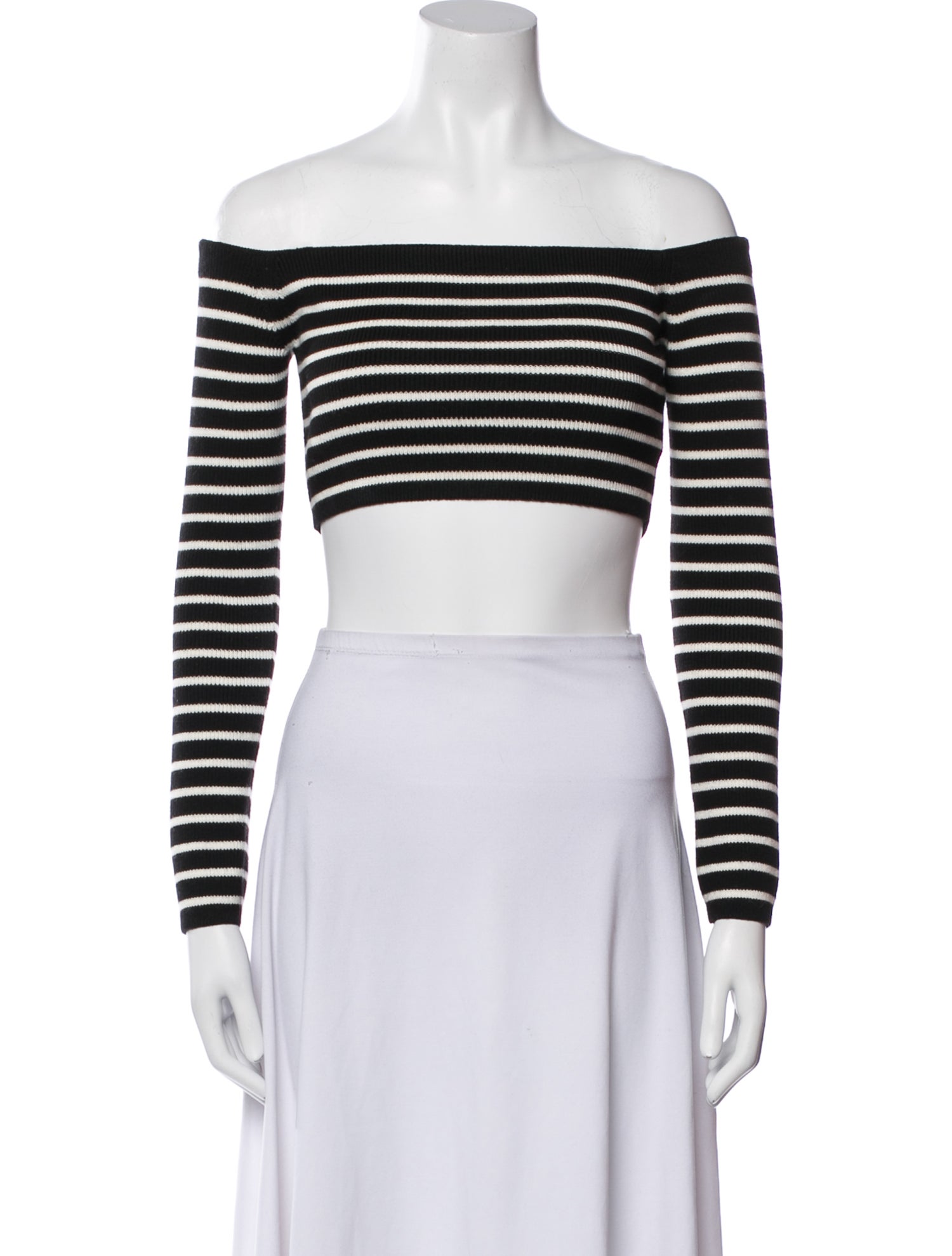 Saint Laurent 2022 Striped Crop Top