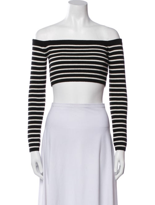 Saint Laurent 2022 Striped Crop Top