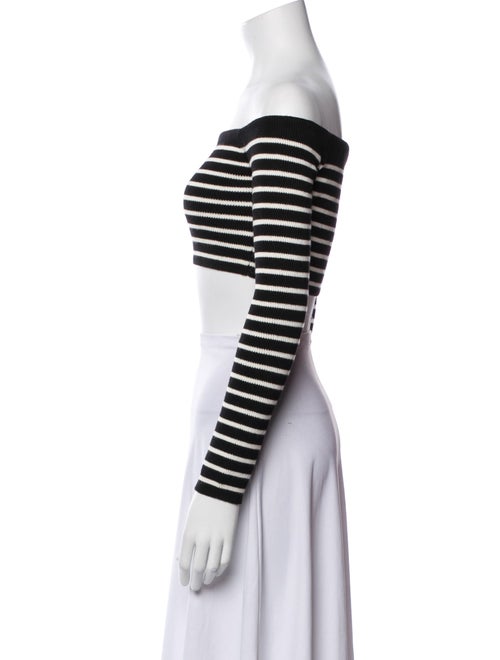Saint Laurent 2022 Striped Crop Top