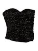 Saint Laurent Patterned Strapless Crop Top