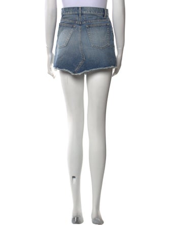 Saint Laurent Distressed Accents Mini Skirt