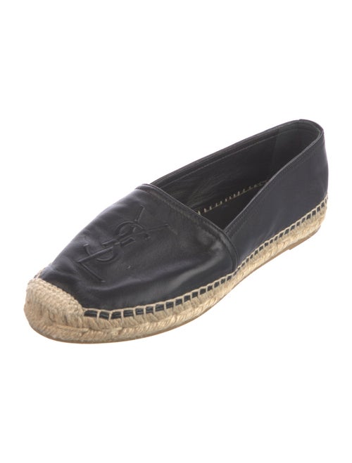 Saint Laurent Signature Logo Leather Espadrilles