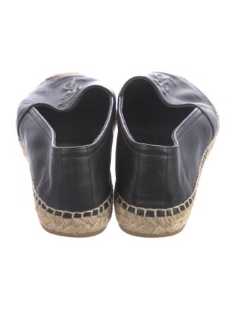 Saint Laurent Signature Logo Leather Espadrilles