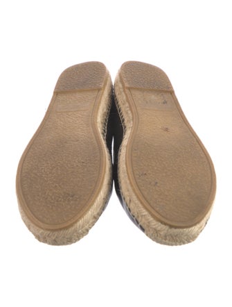 Saint Laurent Signature Logo Leather Espadrilles