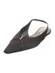 Saint Laurent Satin Bow Accents Slingback Flats