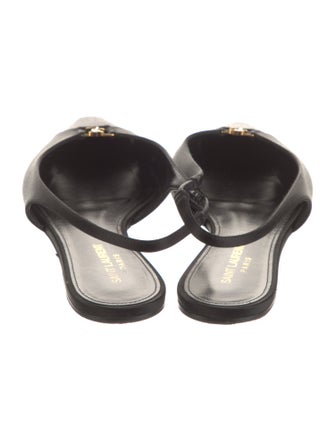 Saint Laurent Satin Bow Accents Slingback Flats