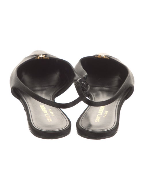 Saint Laurent Satin Bow Accents Slingback Flats