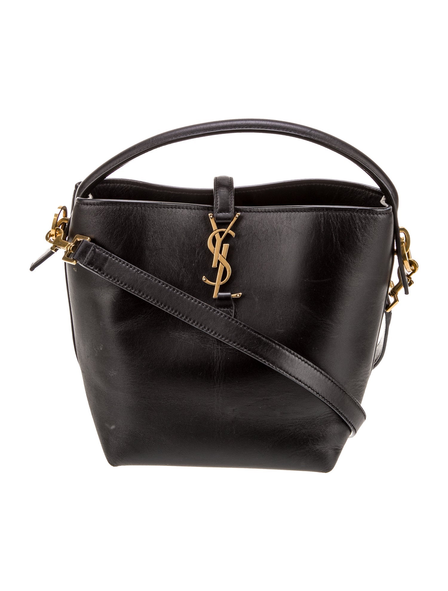 Saint Laurent Leather Top Handle Bag Small 2023