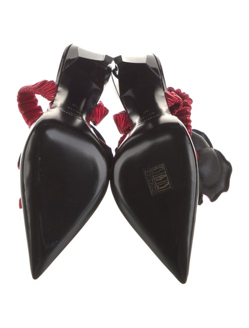 Saint Laurent Patent Leather Floral Print Mules