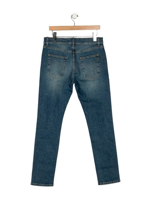 Saint Laurent Mid-Rise Straight Leg Jeans