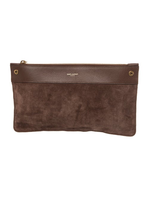 Saint Laurent Suede Clutch