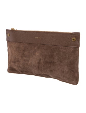 Saint Laurent Suede Clutch