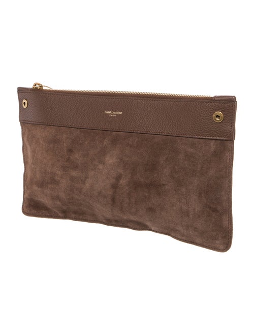 Saint Laurent Suede Clutch