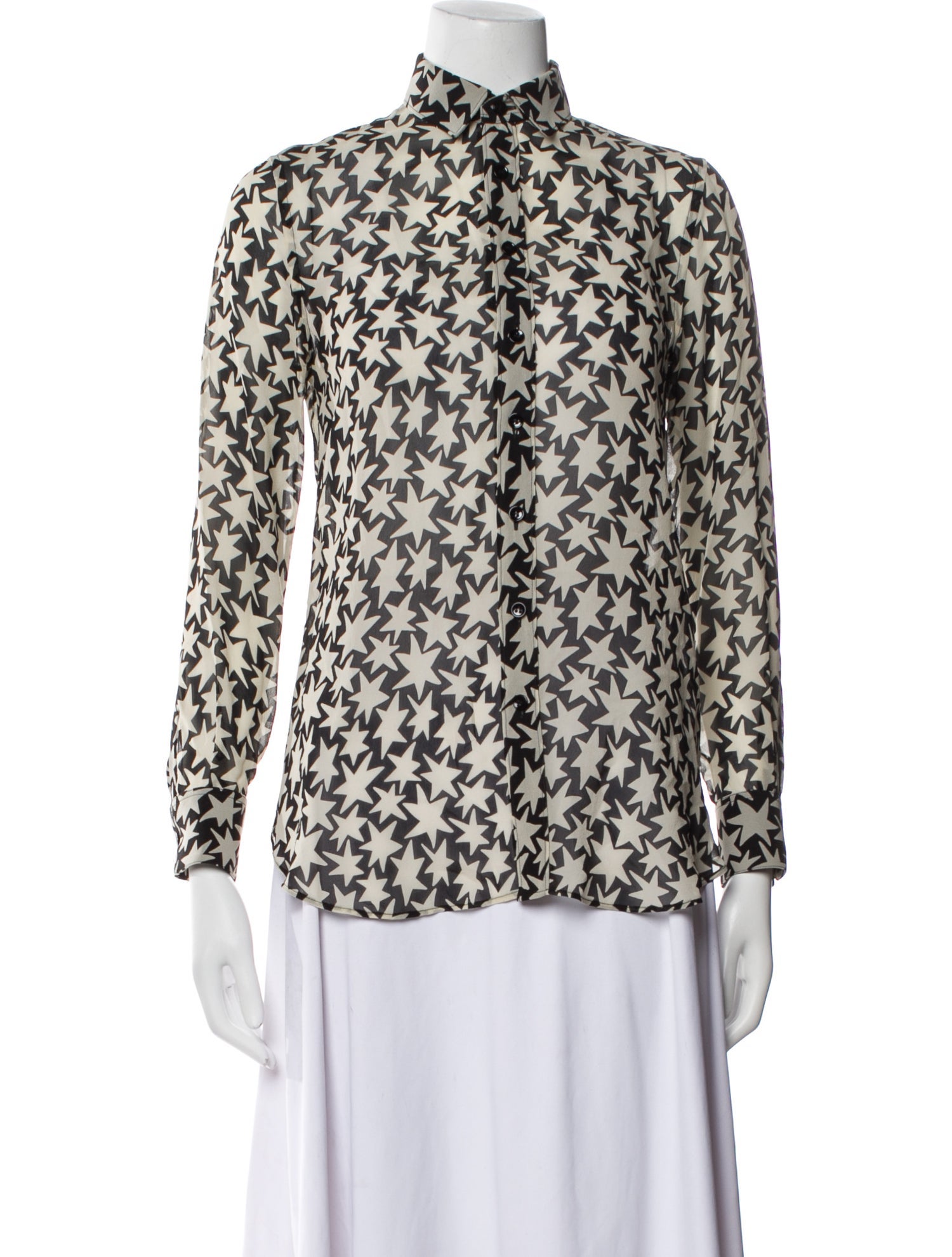 Saint Laurent 2016 Silk Button-Up Top