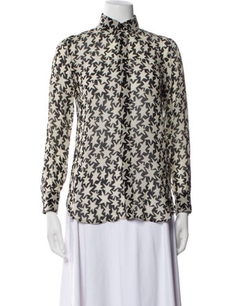 Saint Laurent 2016 Silk Button-Up Top