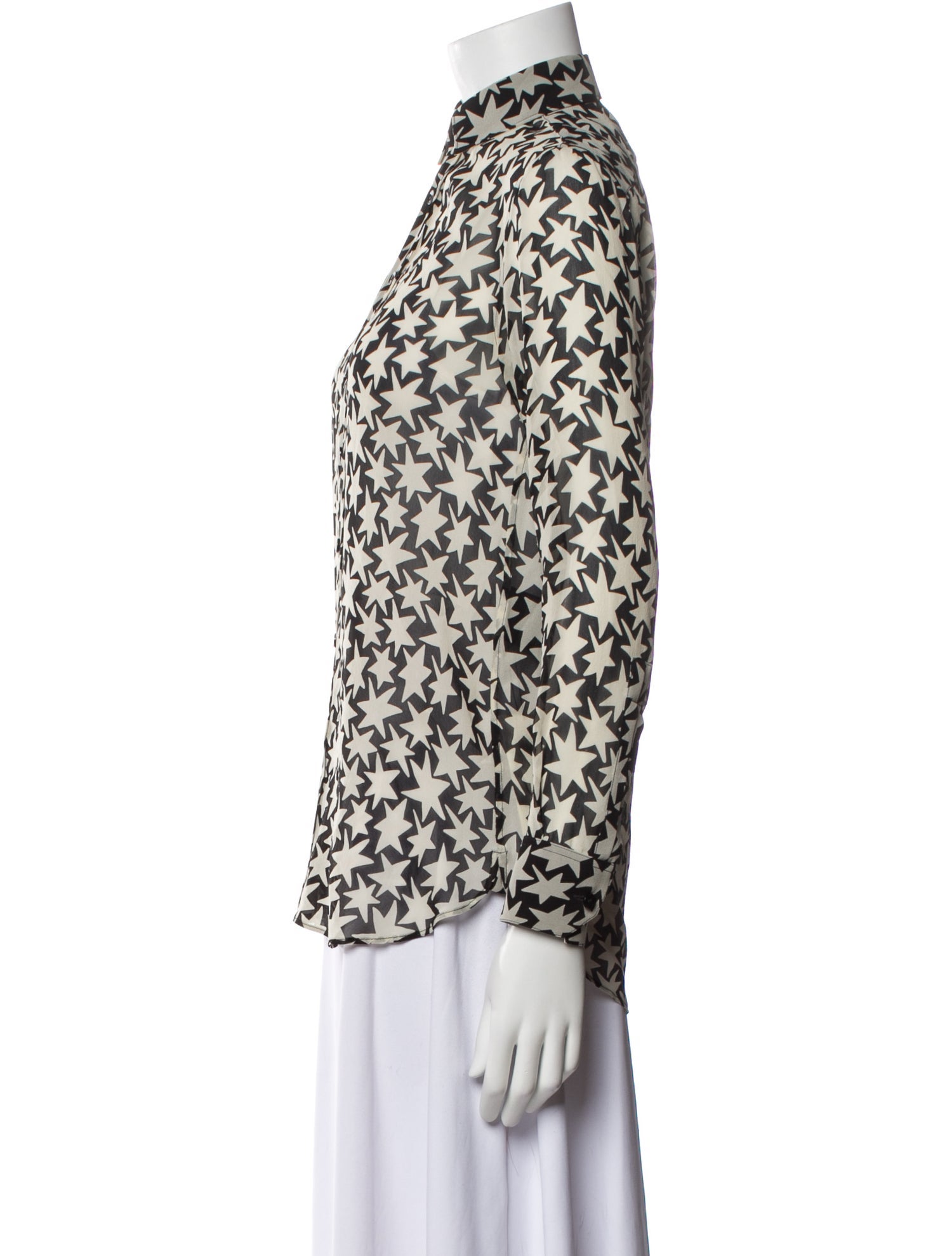 Saint Laurent 2016 Silk Button-Up Top