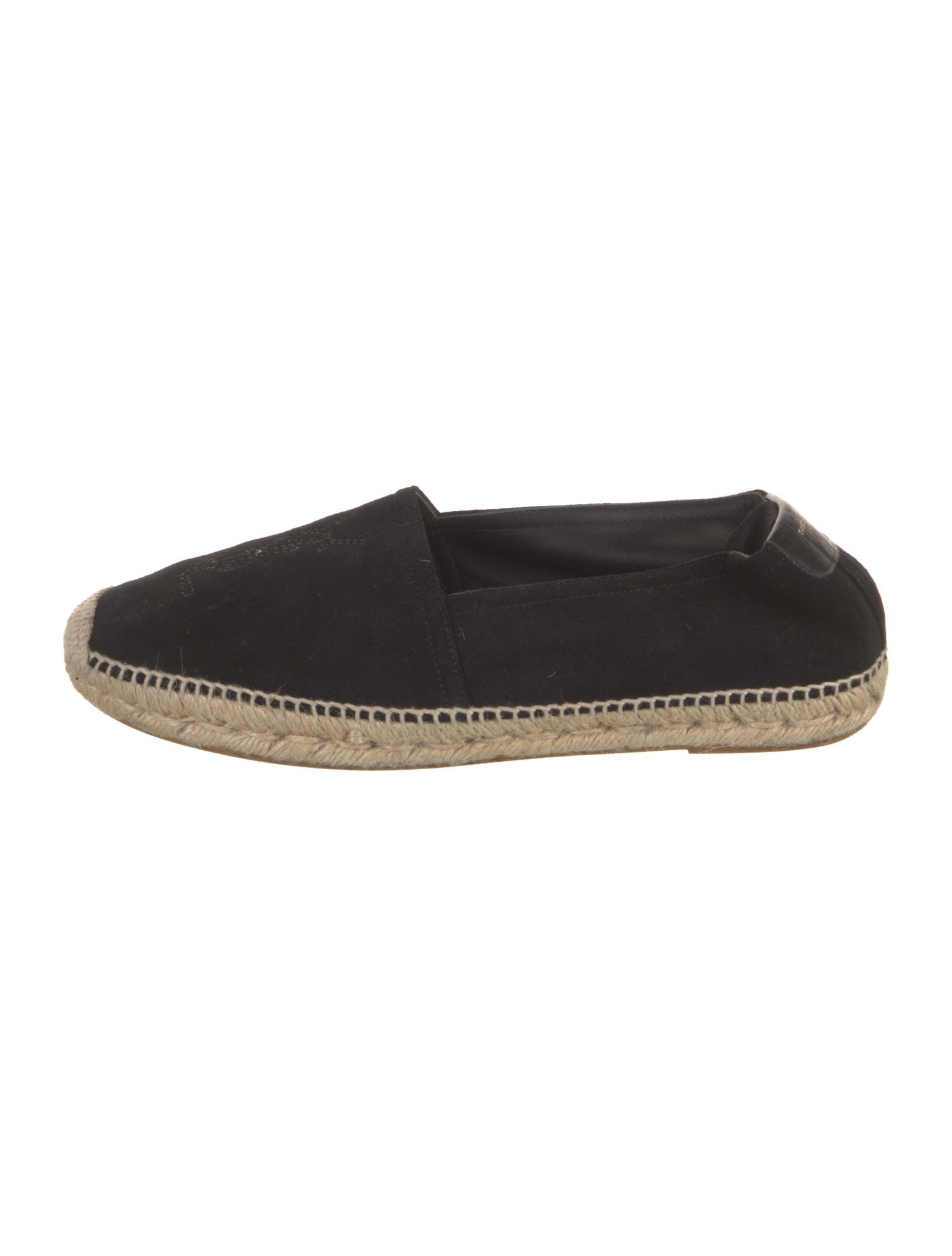 Saint Laurent Canvas Embroidered Accent Espadrilles