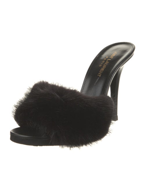 Saint Laurent Fur Mules