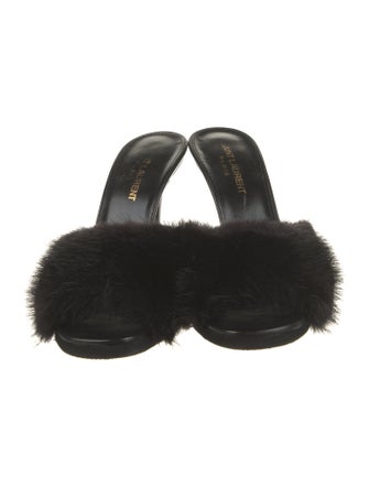 Saint Laurent Fur Mules
