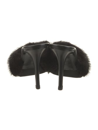 Saint Laurent Fur Mules
