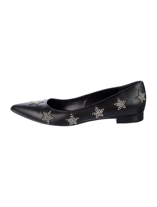 Saint Laurent Leather Studded Accents Flats