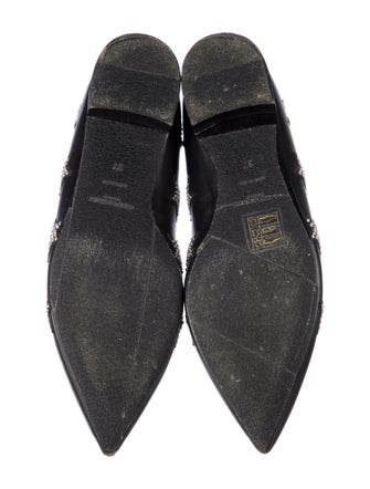 Saint Laurent Leather Studded Accents Flats