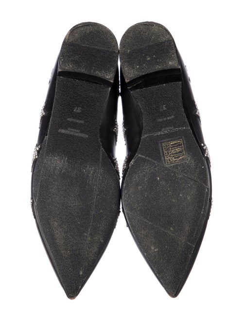 Saint Laurent Leather Studded Accents Flats