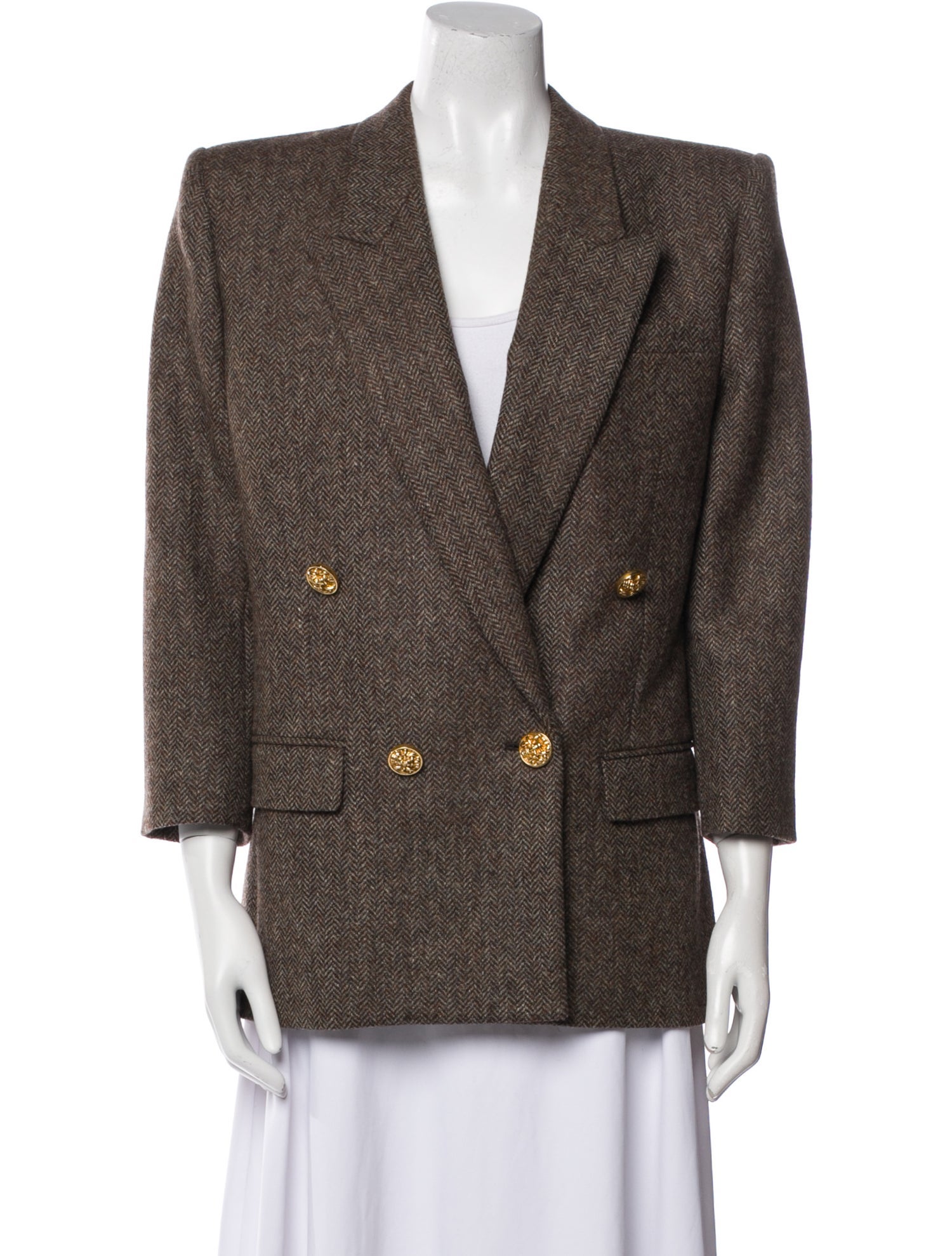 Saint Laurent Wool Printed Blazer w/ Tags