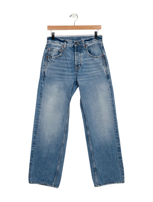 Saint Laurent Mid-Rise Straight Leg Jeans