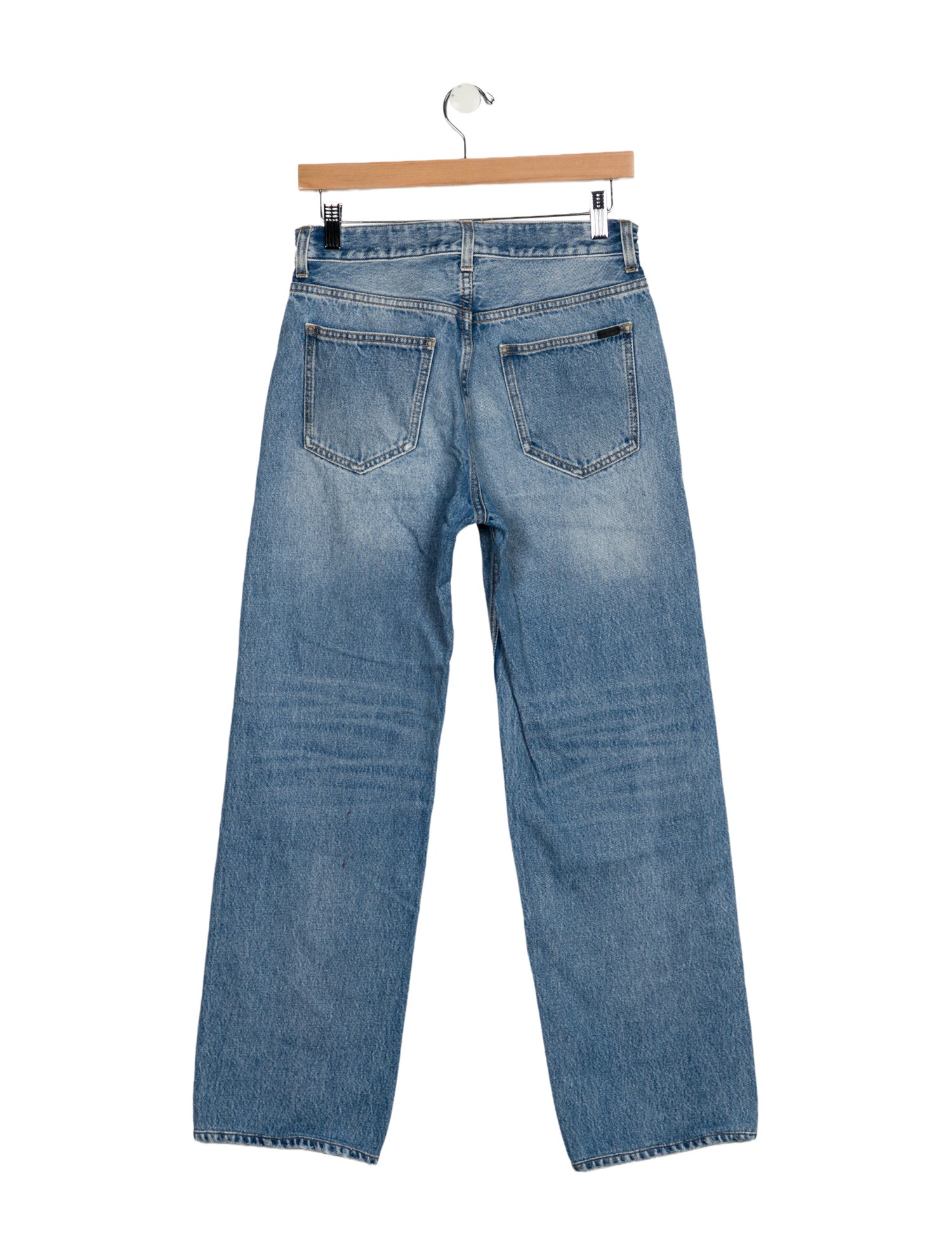 Saint Laurent Mid-Rise Straight Leg Jeans