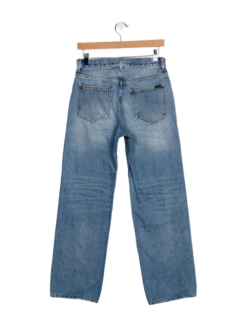 Saint Laurent Mid-Rise Straight Leg Jeans