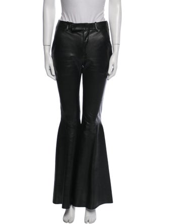 Saint Laurent Lambskin Wide Leg Pants