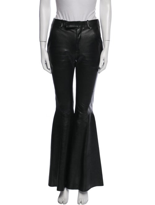 Saint Laurent Lambskin Wide Leg Pants